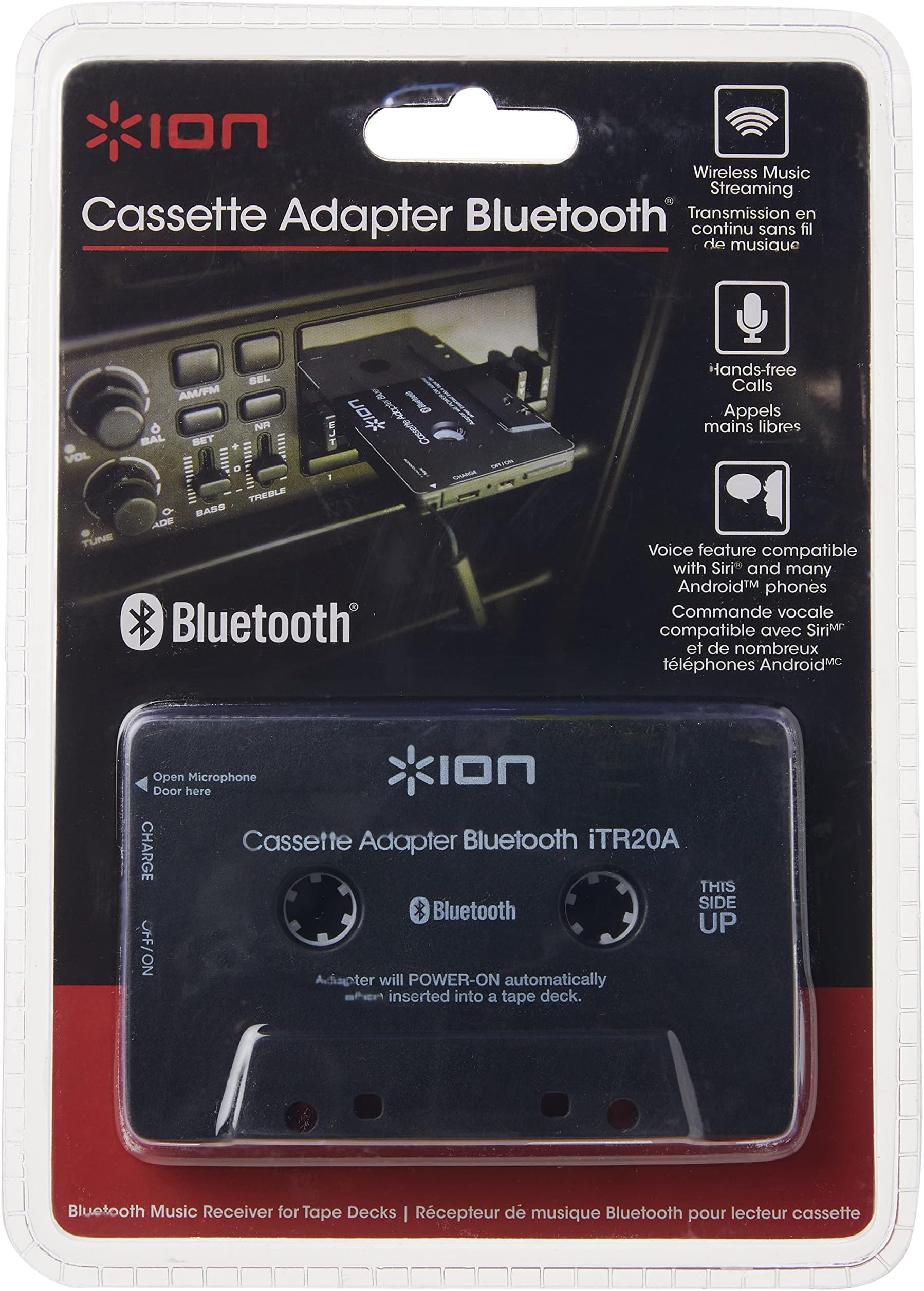 ION Audio Cassette Adapter Bluetooth | Bluetooth Music Receiver for Cassette Decks