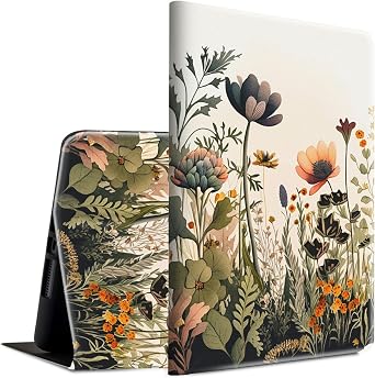 for Kindle Scribe Case Lightweight Smart Case PU Leather Adjustable Stand Protective Cover with Auto Wake/Sleep Cover for Kindle Scribe 10.2 inch 2022/2024 - Floral Flowers