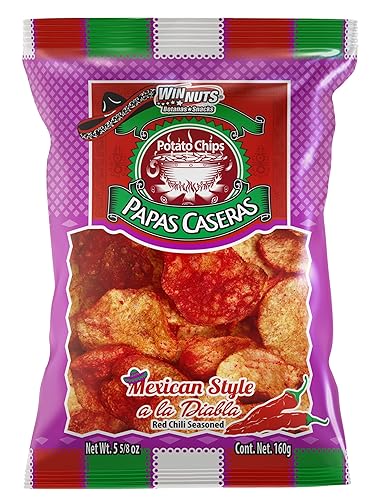 Winnuts Botanas Snacks, Papa Casera A la Diabla, bolsas de 5.6 onzas (paquete de 3)