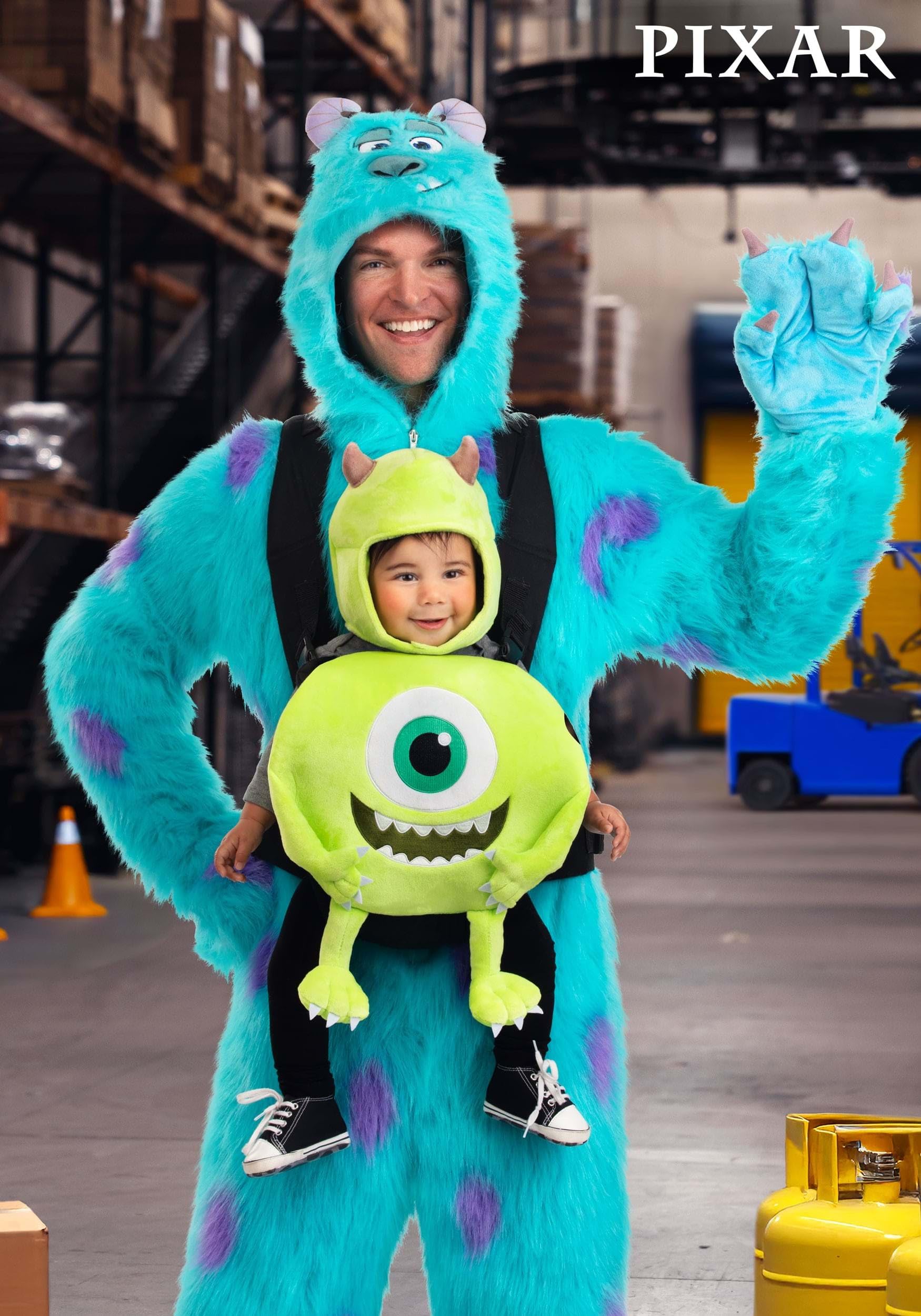 Disney Monsters Inc. - Disfraz de Mike Wazowski de terciopelo para portabebés, disfraz de Halloween para bebé