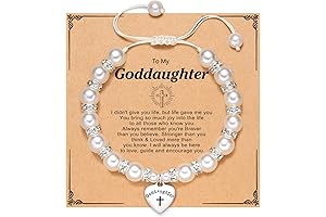 Goddaughter Gifts from Godmother Godfather, Goddaughter Bracelet, Baptism First Communion Gifts for Goddaughter Girl
