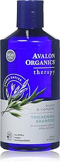 Pack of 2 x Avalon Organics Thickening Shampoo Biotin B Complex Therapy - 14 fl oz