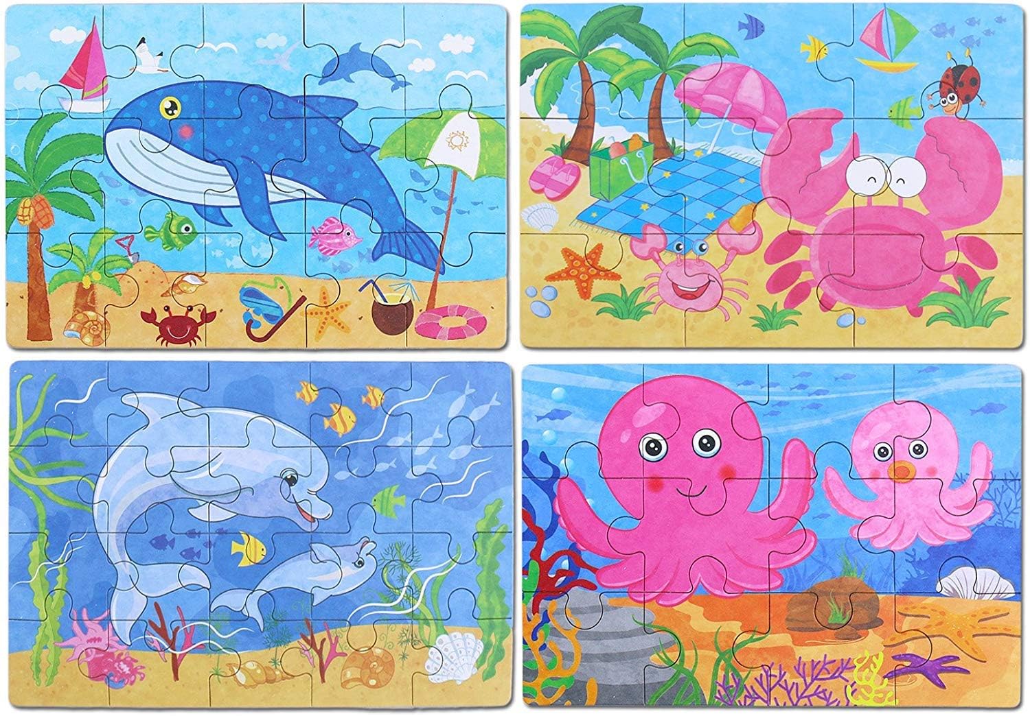 BBLIKE Puzzle, Puzzle per Bambini, 4 Diversi Livelli di Difficoltà, 9 Pezzi, 12 Pezzi, 15 Pezzi, 20 Pezzi, Giocattolo Educativo Perfetto per Ragazzi Ragazze di 2 Anni +