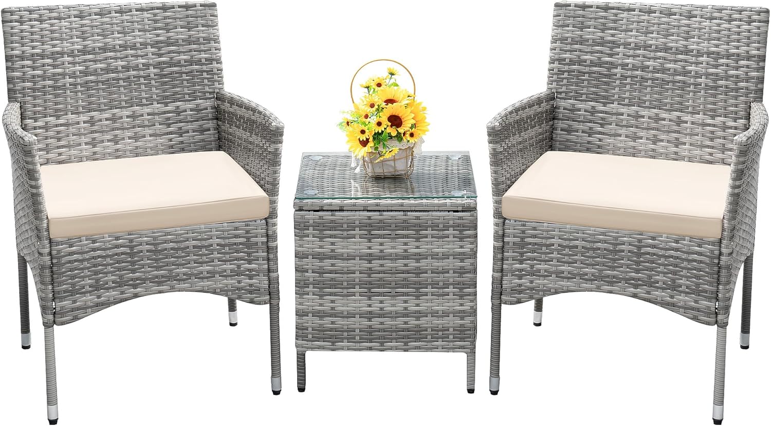 Devoko 3-Piece Patio Set with Table