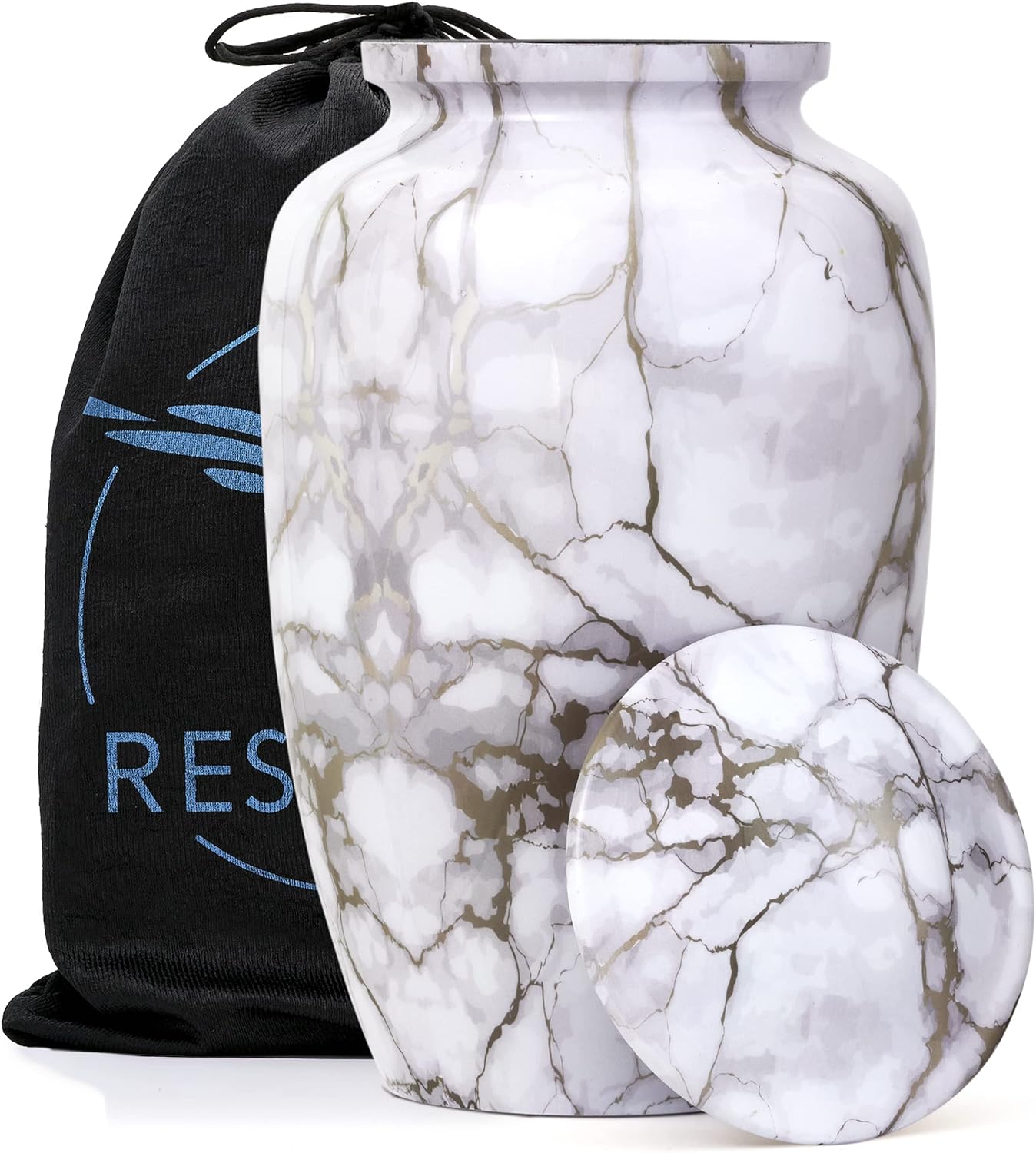 Darby Stone Finish Aluminum Ashes urns for Men. Cremation urns for Adult Male. Funeral urns for Human Ashes Adult Female.