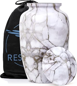 Darby Stone Finish Aluminum Ashes urns for Men. Cremation urns for Adult Male. Funeral urns for Human Ashes Adult Female.
