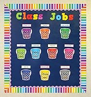 Vista 4 de Teacher Created Resources Rollo de tablón de anuncios Better Than Paper azul marino y flores silvestres con borde enrollado recto