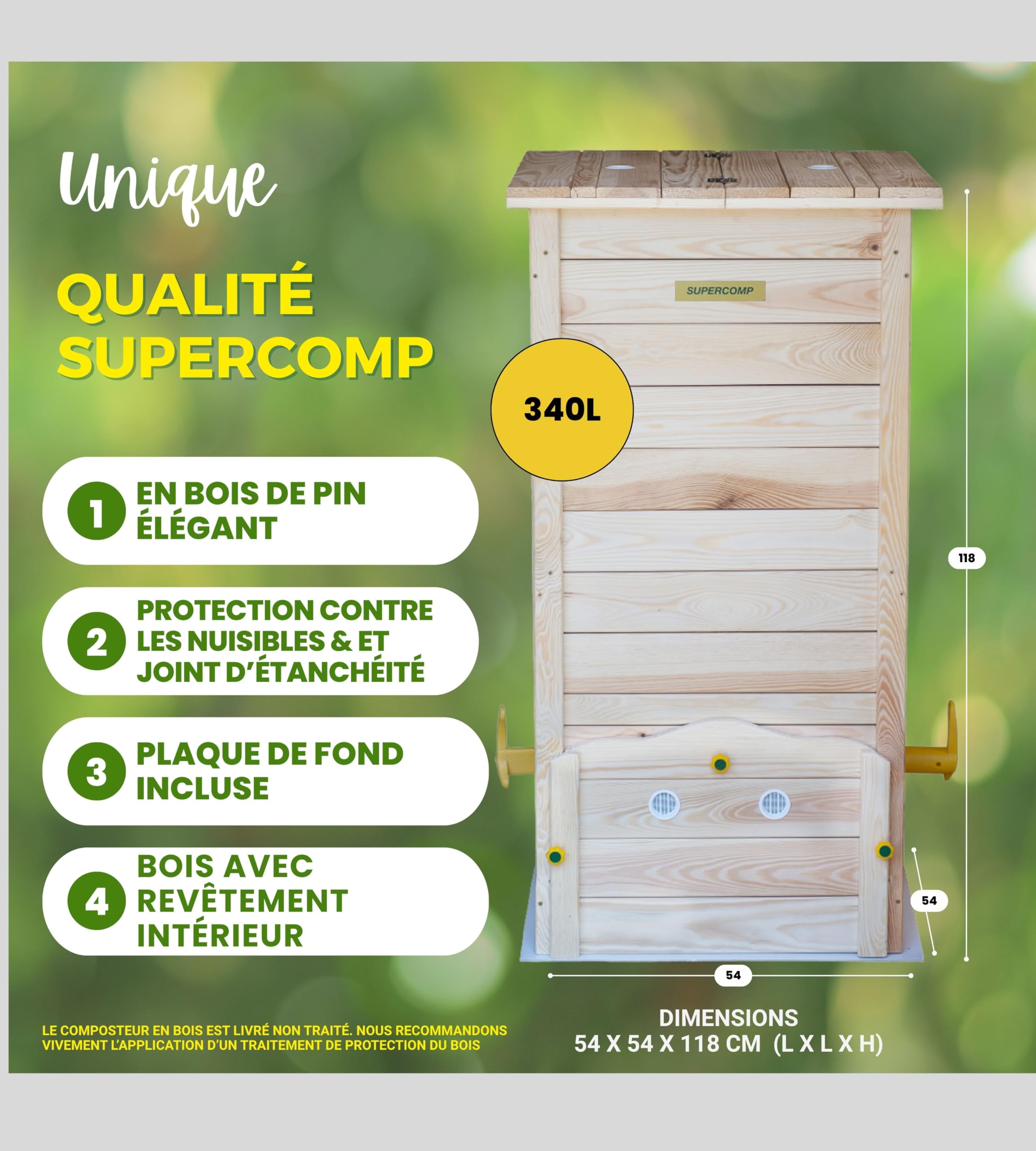 Composting Tray with Sliding System and Vertical Aeration