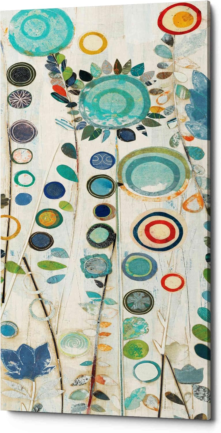 Epic Graffiti 'Ocean Garden I Square Panel I' by Candra Boggs, Canvas Wall Art, 12"x24"