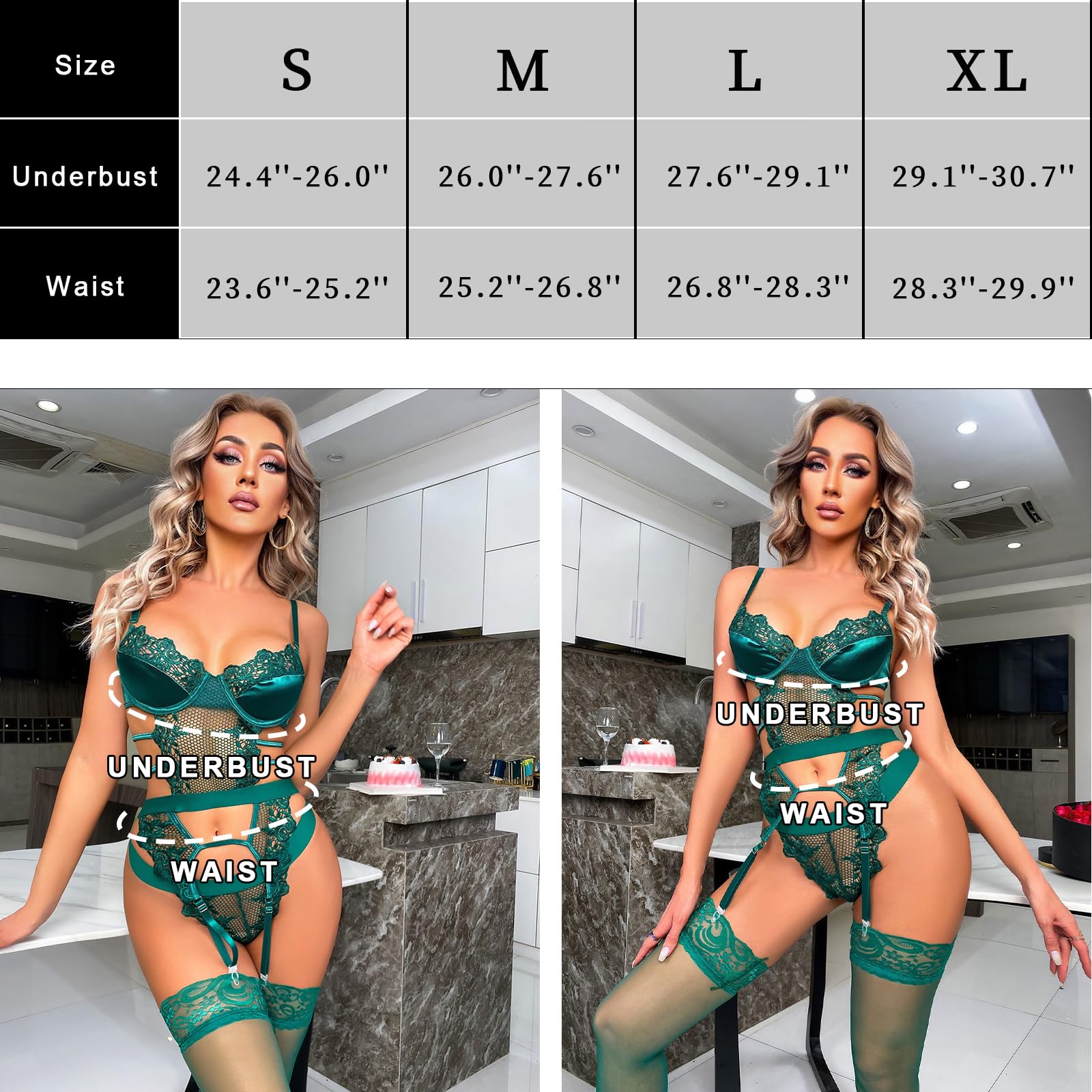 Satin & Lace 3 Piece Set
