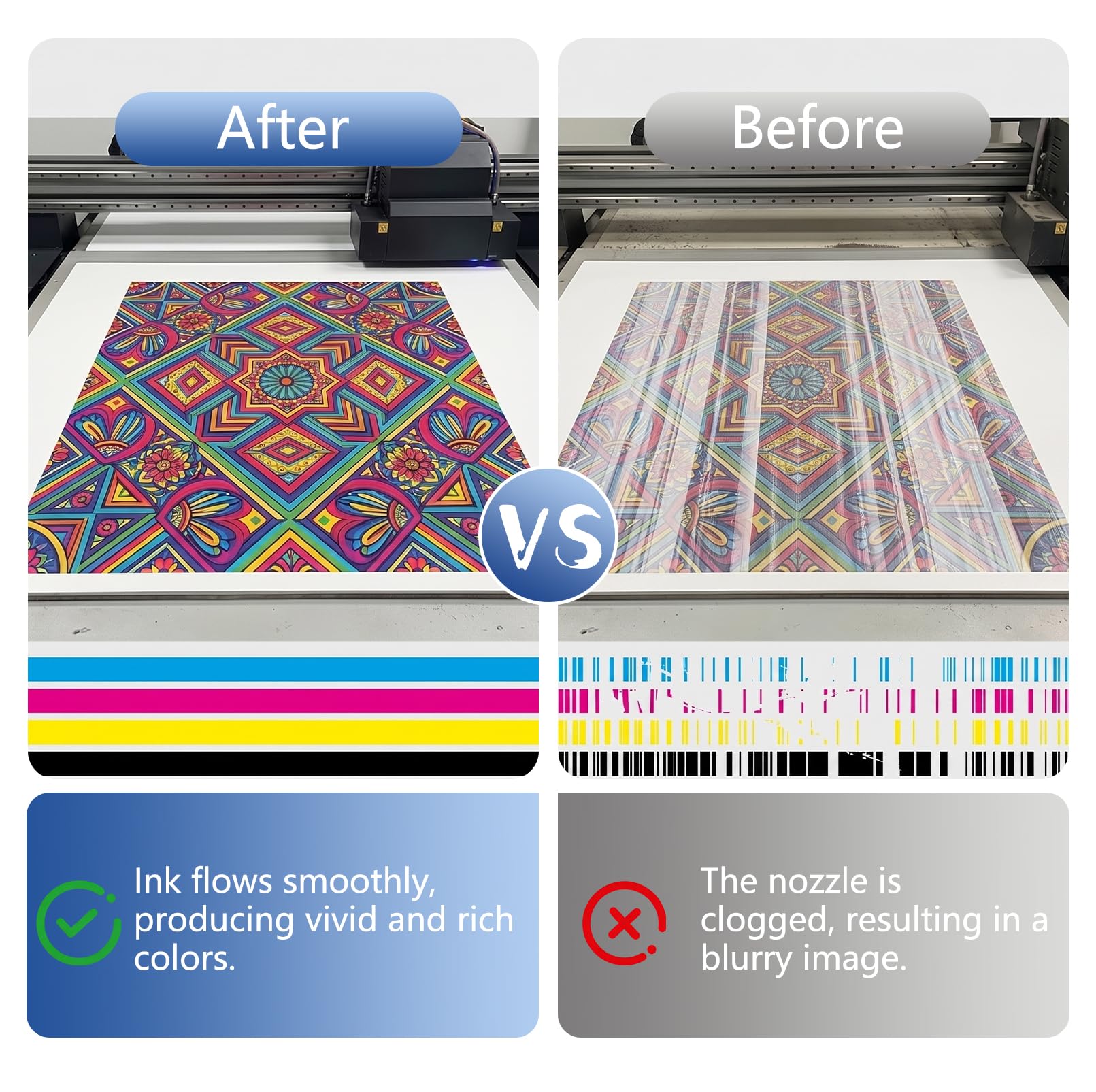 UV Tinte Reinigungslösung für UV Drucker Druckkopf Reiniger kompatibel mit Epson XP600, TX800, DX4, DX5, DX6, DX7, i3200, i1600
