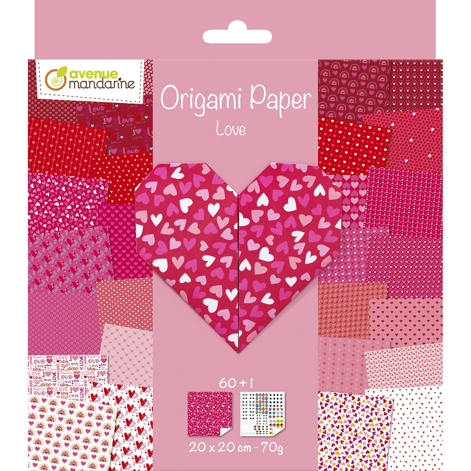Avenue Mandarine OR518C, A pack of 60 Origami sheets