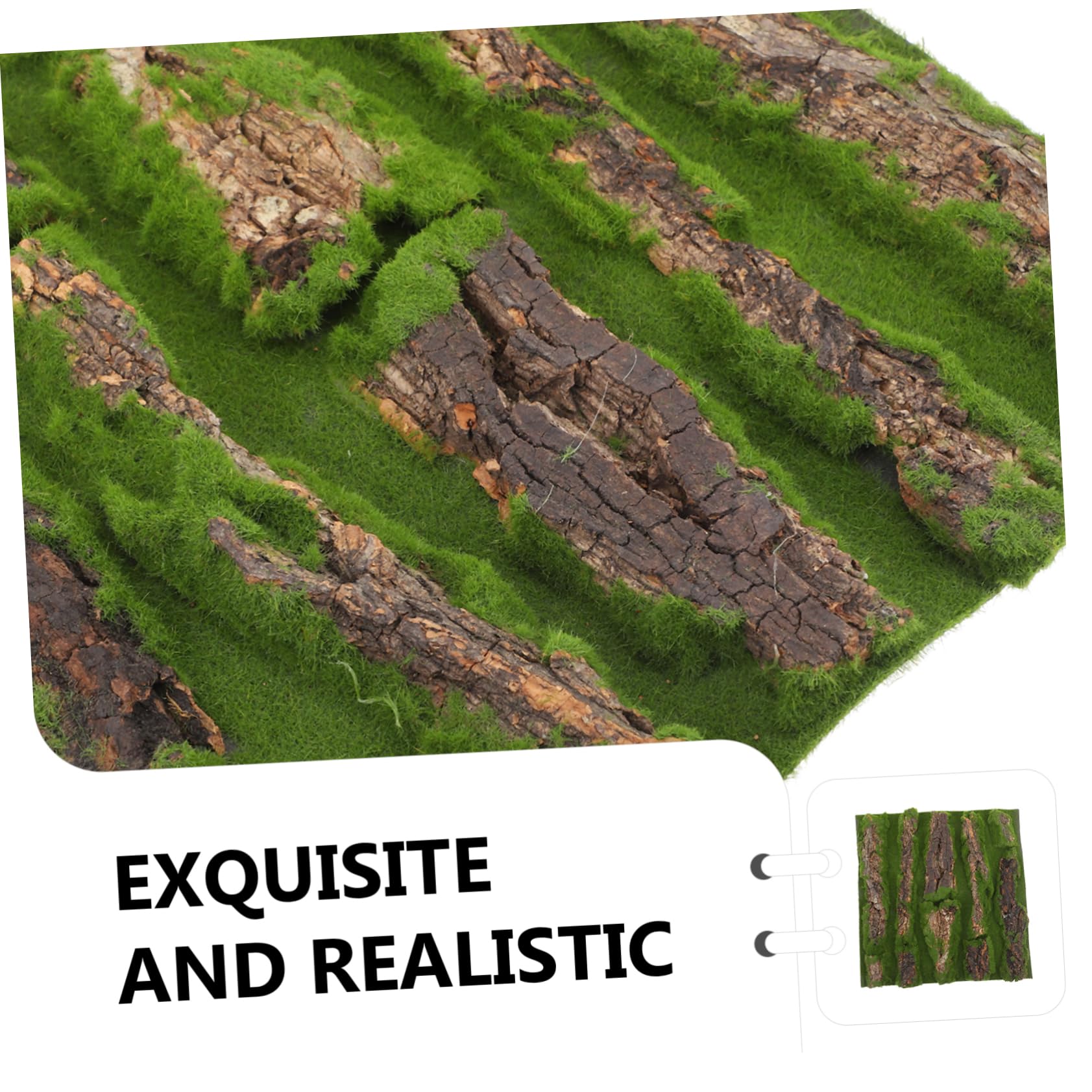 Totority Aquarium Background Bark Emulation Bark Board for Reptile Tank Natural Look Decoration for Turtle and Reptile Habitat and for