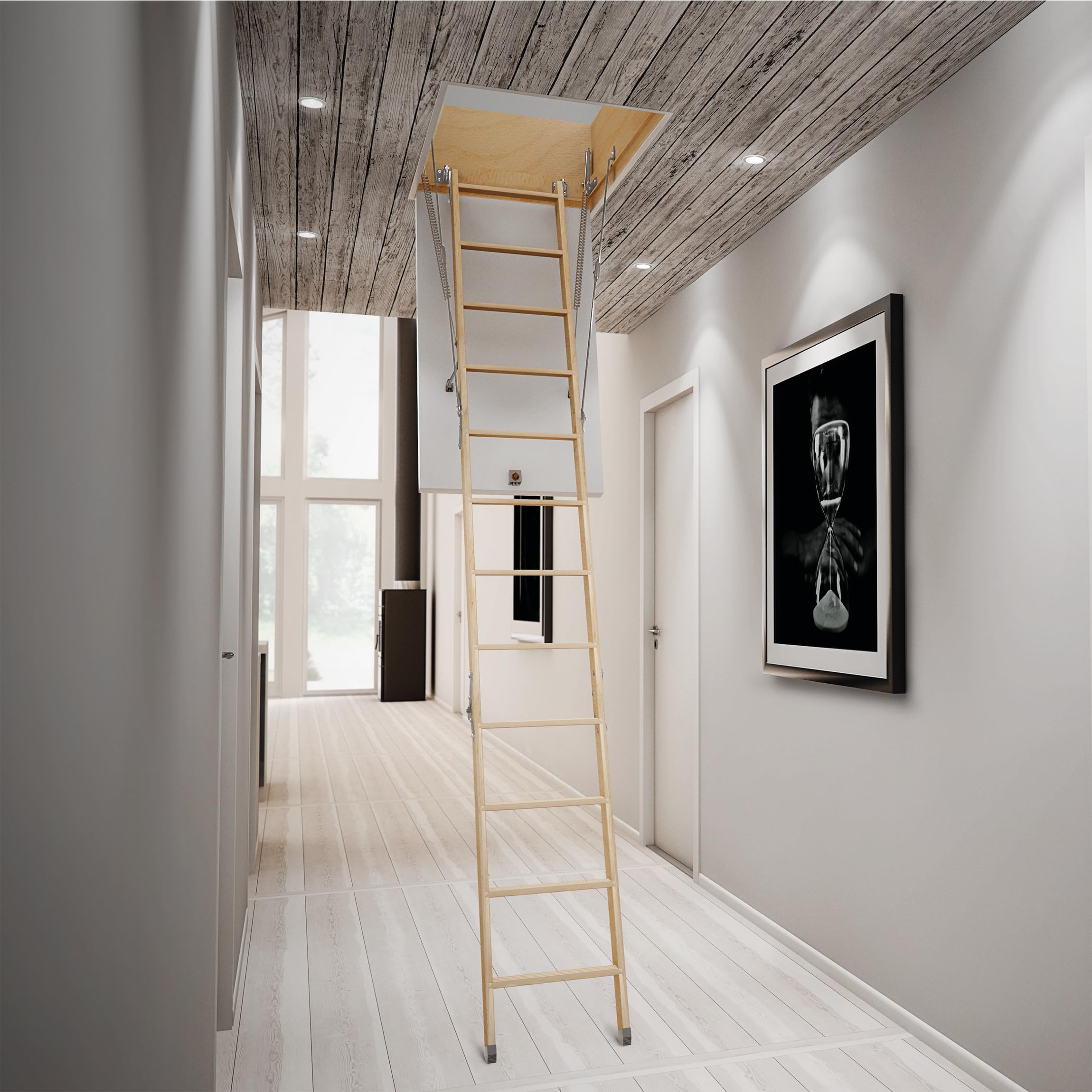 DOLLE Bodentreppe wärmegedämmt U-Wert 0,99 Lichte Raumhöhe bis 285 cm (120 x 70 cm)