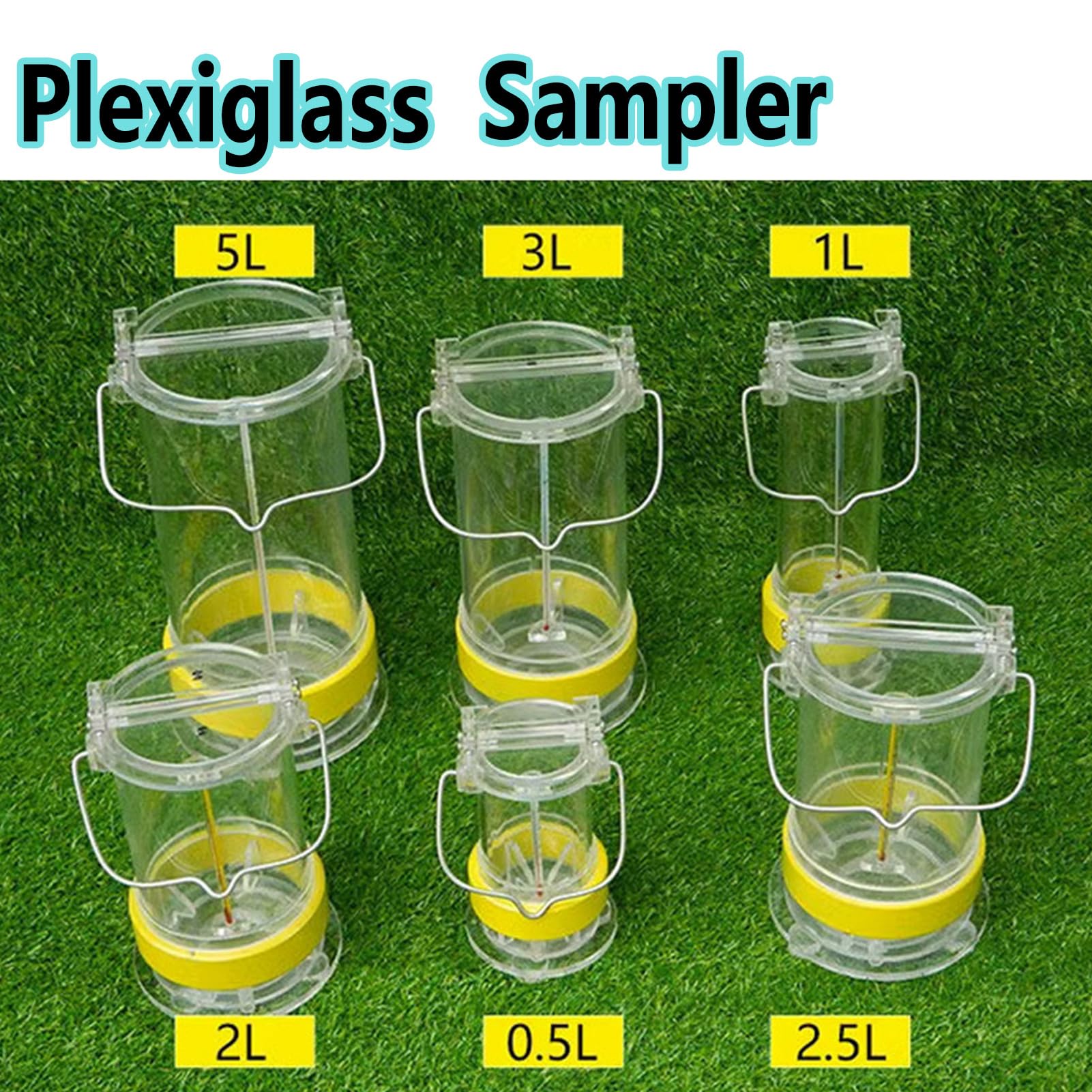 Muestrador de agua con contrapeso, Sistema de muestreo de agua de plexiglás grueso hasta 30 m Monitoreo ambiental Calidad del agua Recolección de muestras Varios tamaños(2.5L)