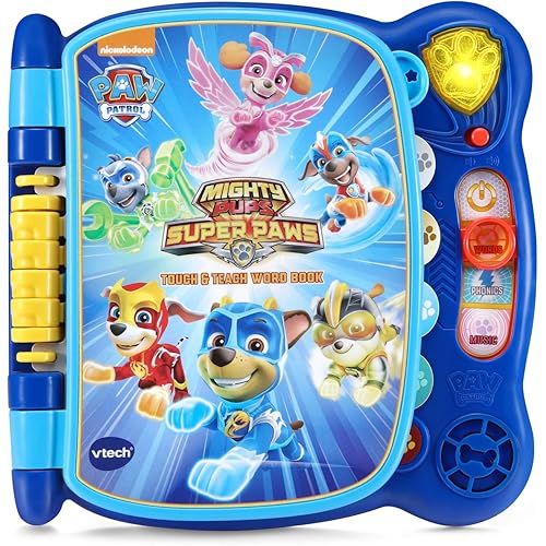 VTech PAW Patrol Mighty Pups Touch and Teach Word Book , Blue