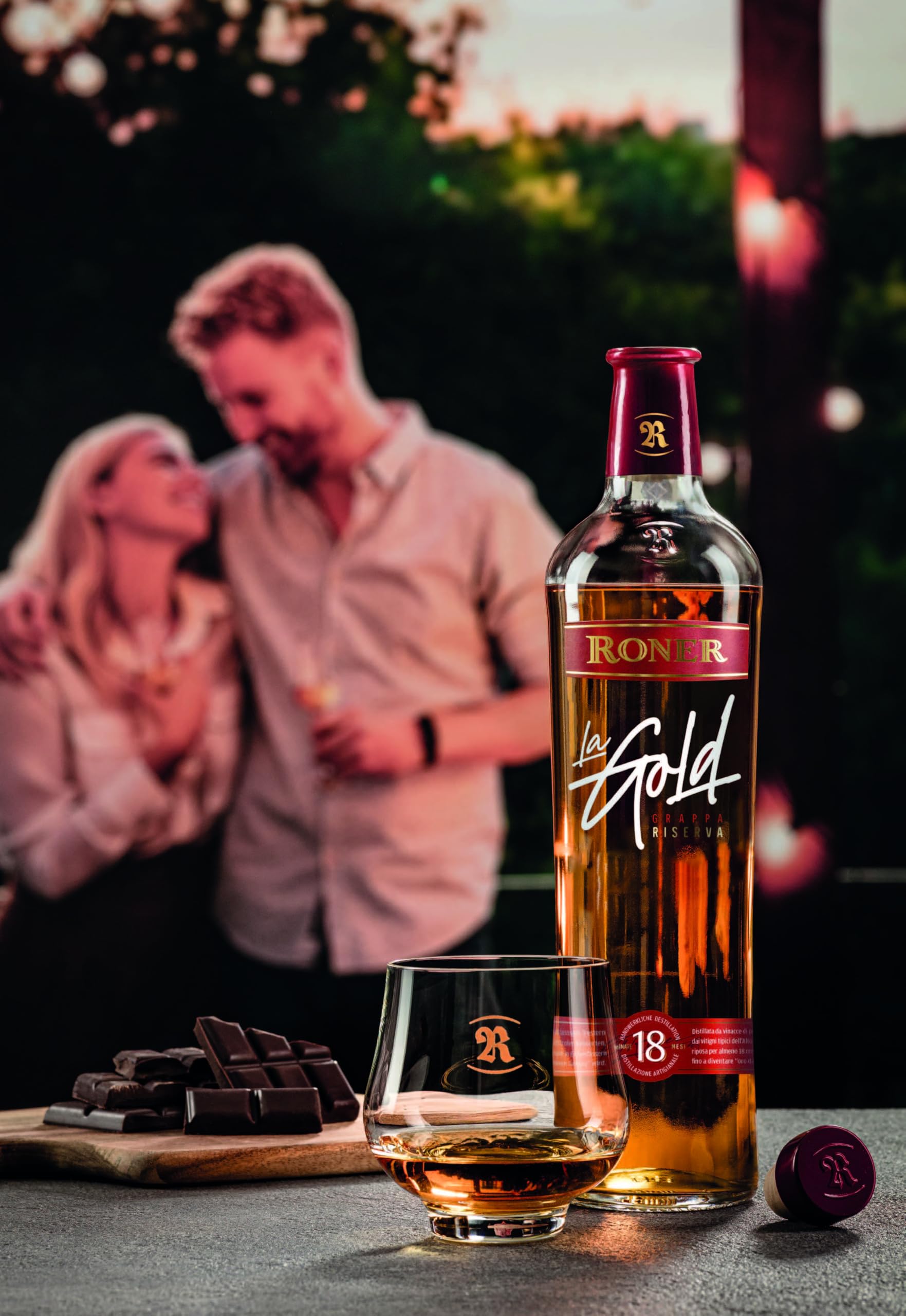 Grappa Riserva Invecchiata 18 Mesi La Gold Roner, 0,7 ℓ