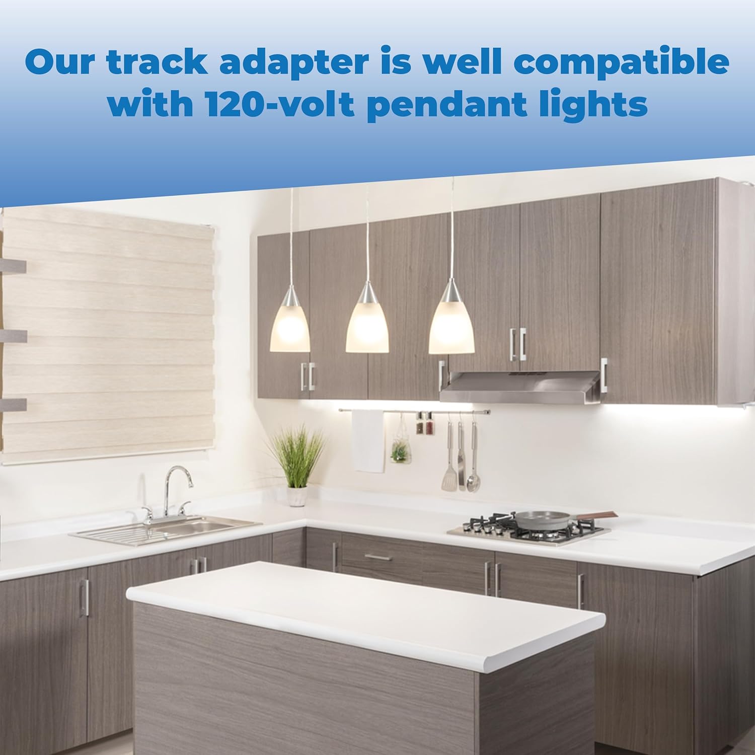 OHLECTRIC Pendant Track Adapter - Track Light Adapter for H Track Only - Halo Track Adapter Supports Weight Upto Maximum of 10 Lbs and SVT 18/3 Wire - White, Pack of 4 - OL-44067-4