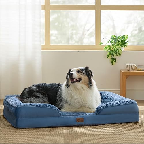 Vista 207 de Bedsure - Cama ortopédica mediana para perros, sofá cama impermeable para perros medianos, espuma de soporte con funda extraíble y lavable, forro