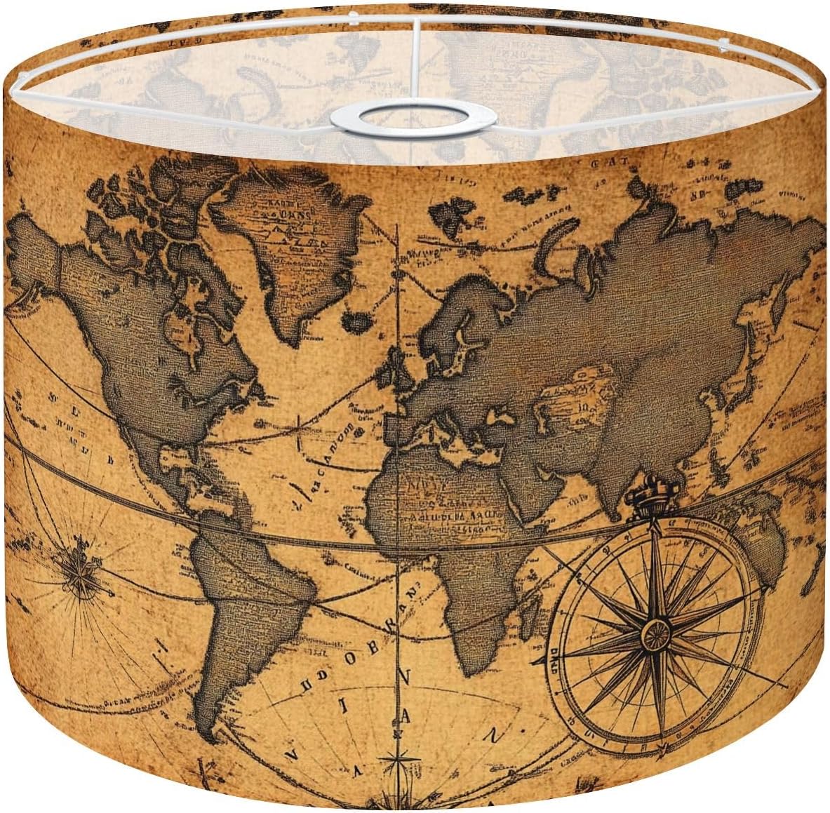 Lampshades Lamp Shades 1 Pack old map world Light Shade for Table Lamps Floor Lamps Drum Lamp Shades Lampshade Replacement