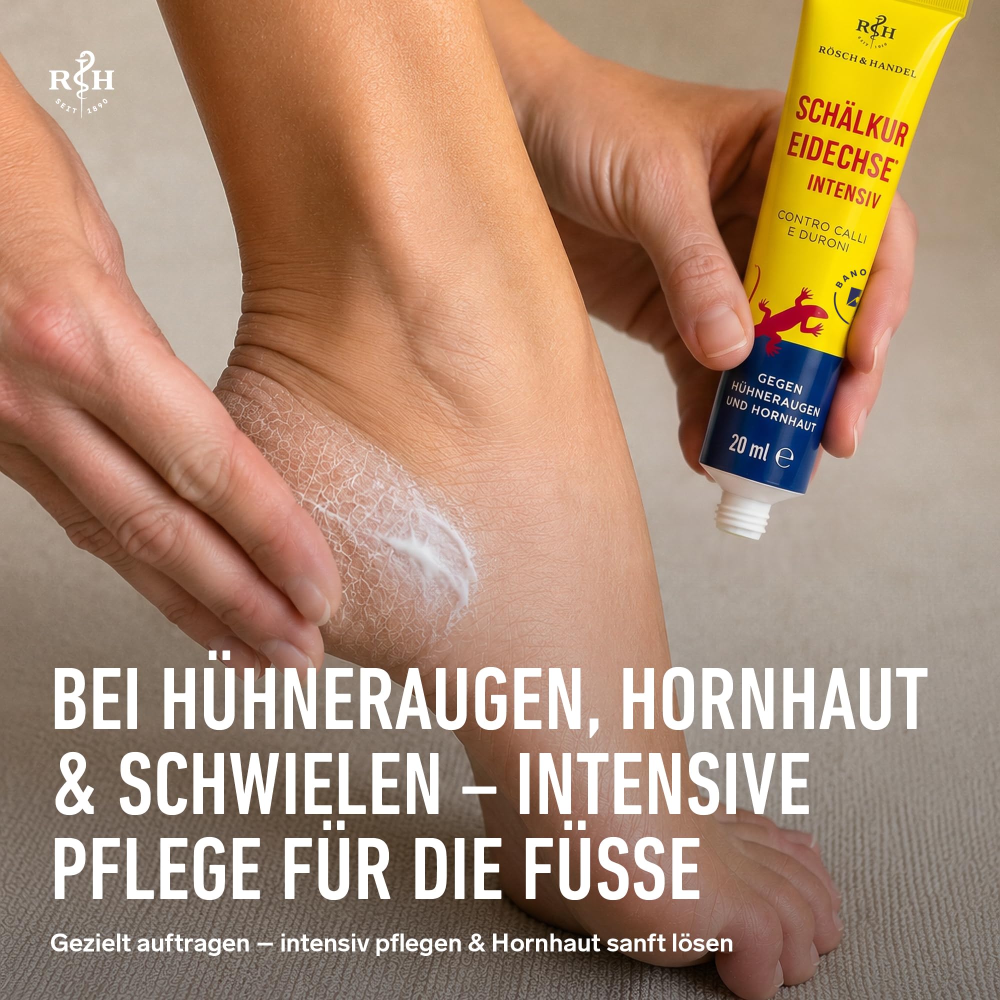 Lizard Peeling Cure intensywnie | maść na spierzchniętą skórę, modzele, nagniotki i nagniotki | zawiera 40% kwasu salicylowego | Rösch und Handel