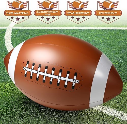 Miniatura 4 de 2 piezas de 4 pies de vinilo inflable gigante de fútbol de vinilo para fiesta de fútbol, decoración de fiesta de fútbol, piscina, fútbol, playa,