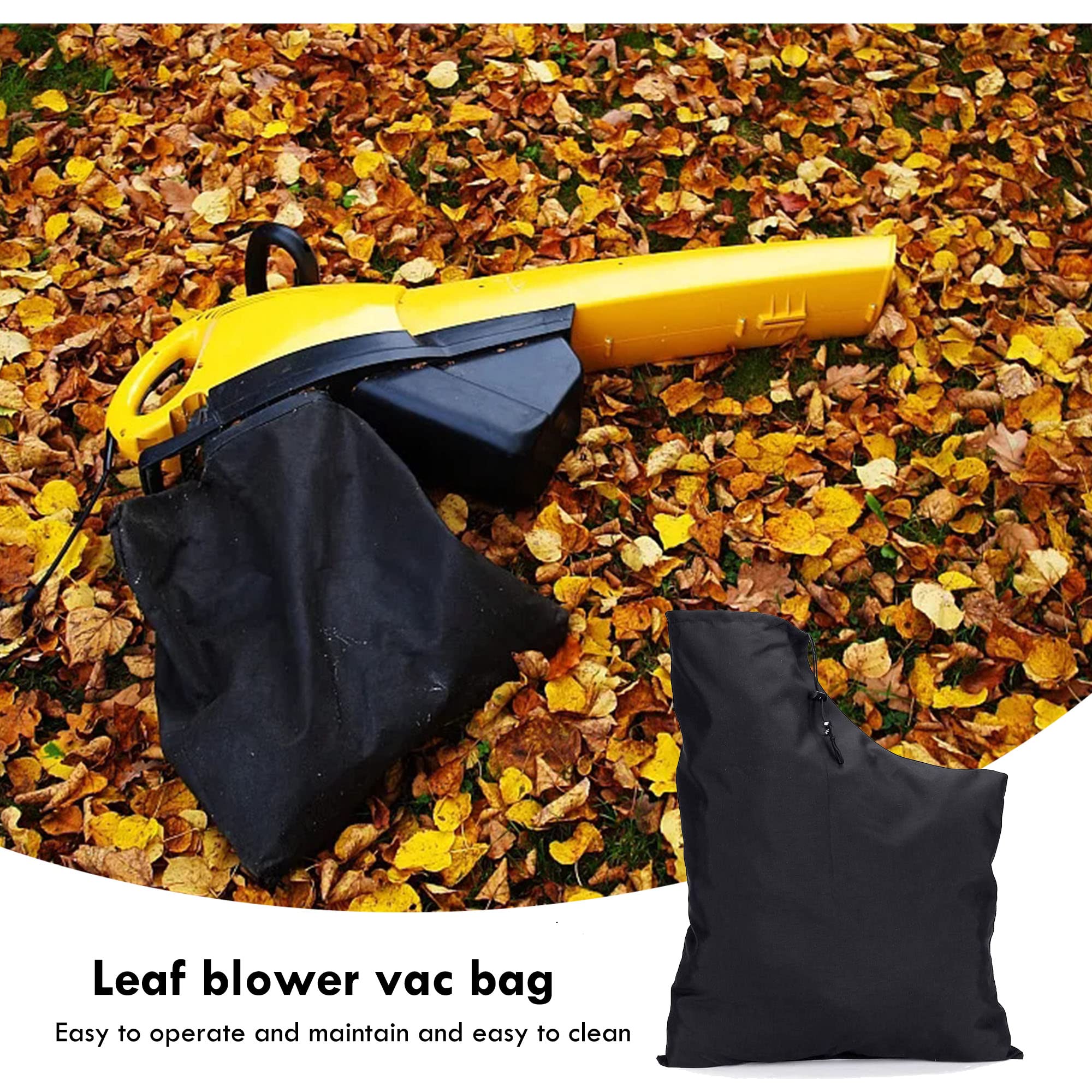 Sac Aspirateur Souffleur Universel à Glissière pour Collection de Feuilles - Compatible avec L'Aspirateur Broyeur pour Feuilles De Jardin Ferreux