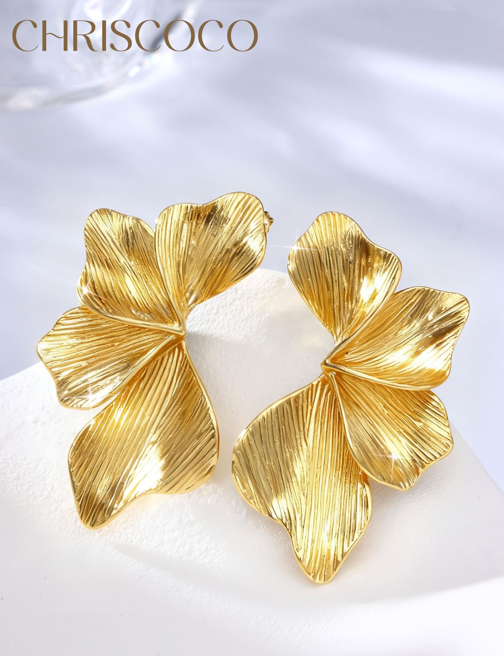 Pendientes de Plata de Ley 925 con Forma de Flor para Mujer