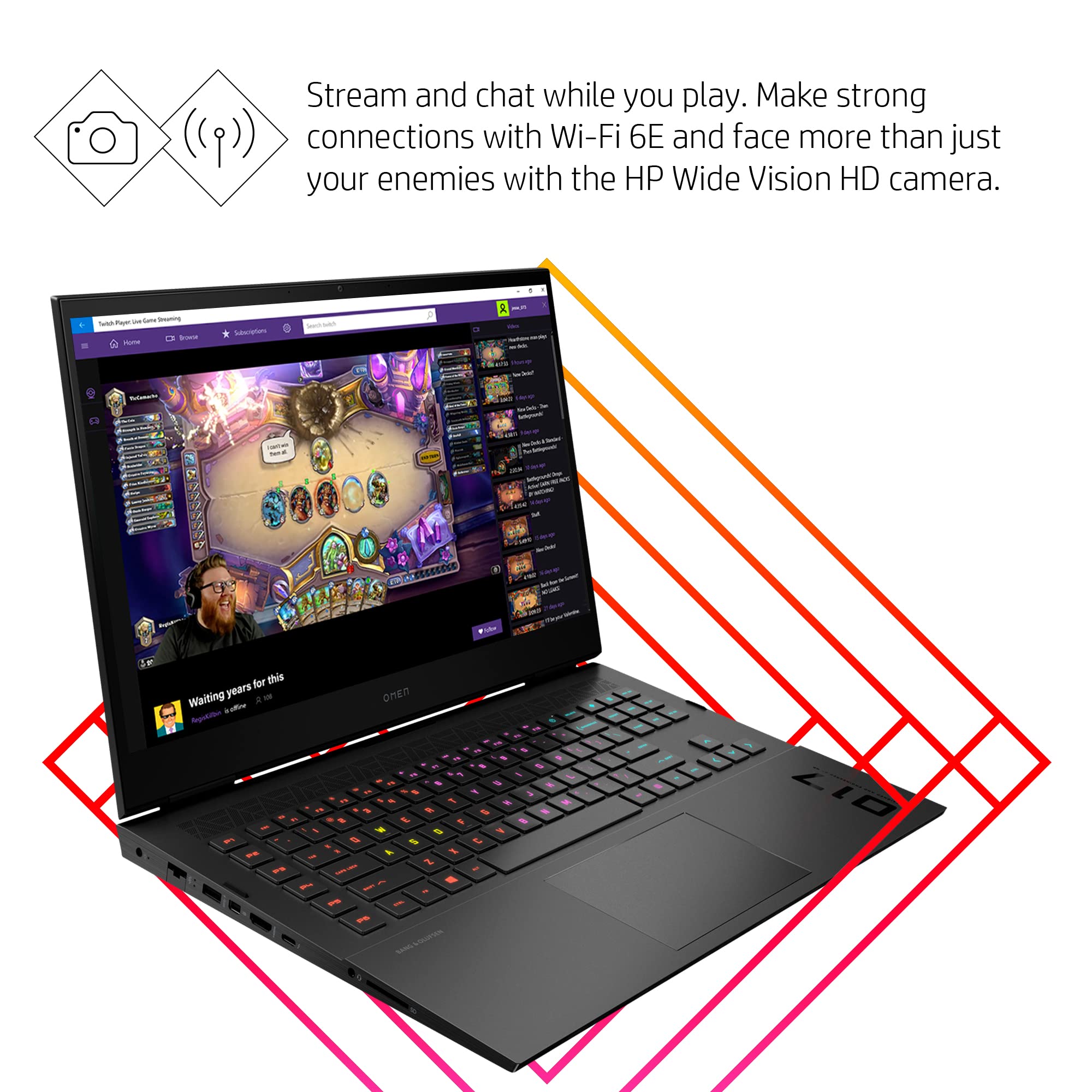 Amazon.com: HP OMEN 17 inch Laptop, FHD 144Hz Display, 7ms