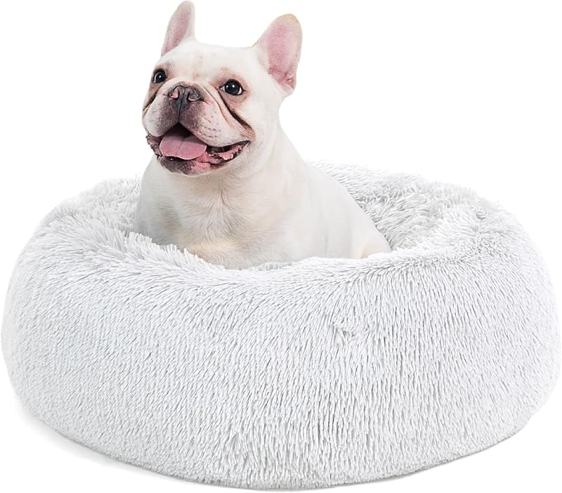 Cama Donut para Cães com Pelúcia Extra Macia e Base Antiderrapante Bedsure, 76,2 x 76,2 x 20,32 cm