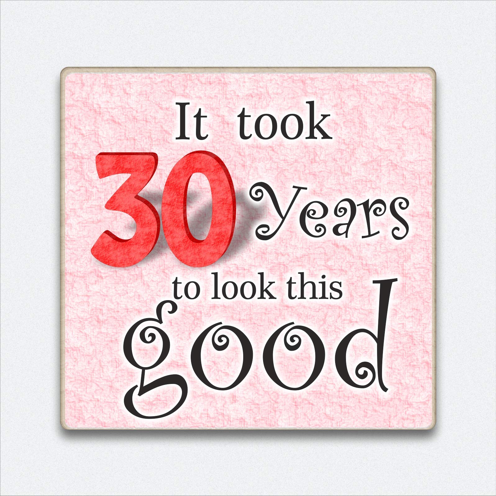 Hmhome Pink Fridge Magnet Wooden 30Th Birthday Gift For Her 30 Sister Friend Token Present