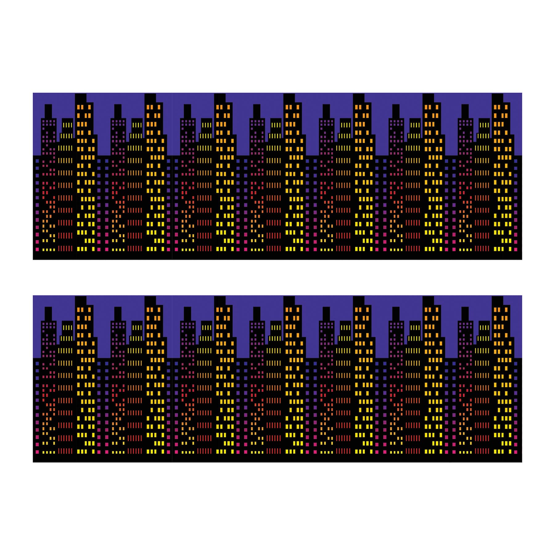 Beistle S52122AZ2 Cityscape Multicolored 2 Piece Plastic Wall Covering/Photo Backdrop