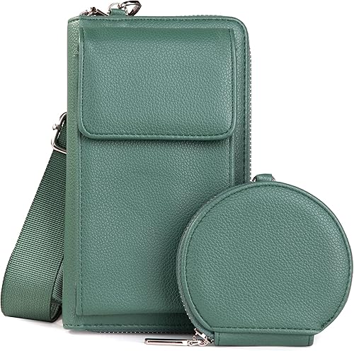 Montana West Monedero pequeño cruzado para teléfono celular para mujer, con bloqueo RFID, cartera para teléfono celular