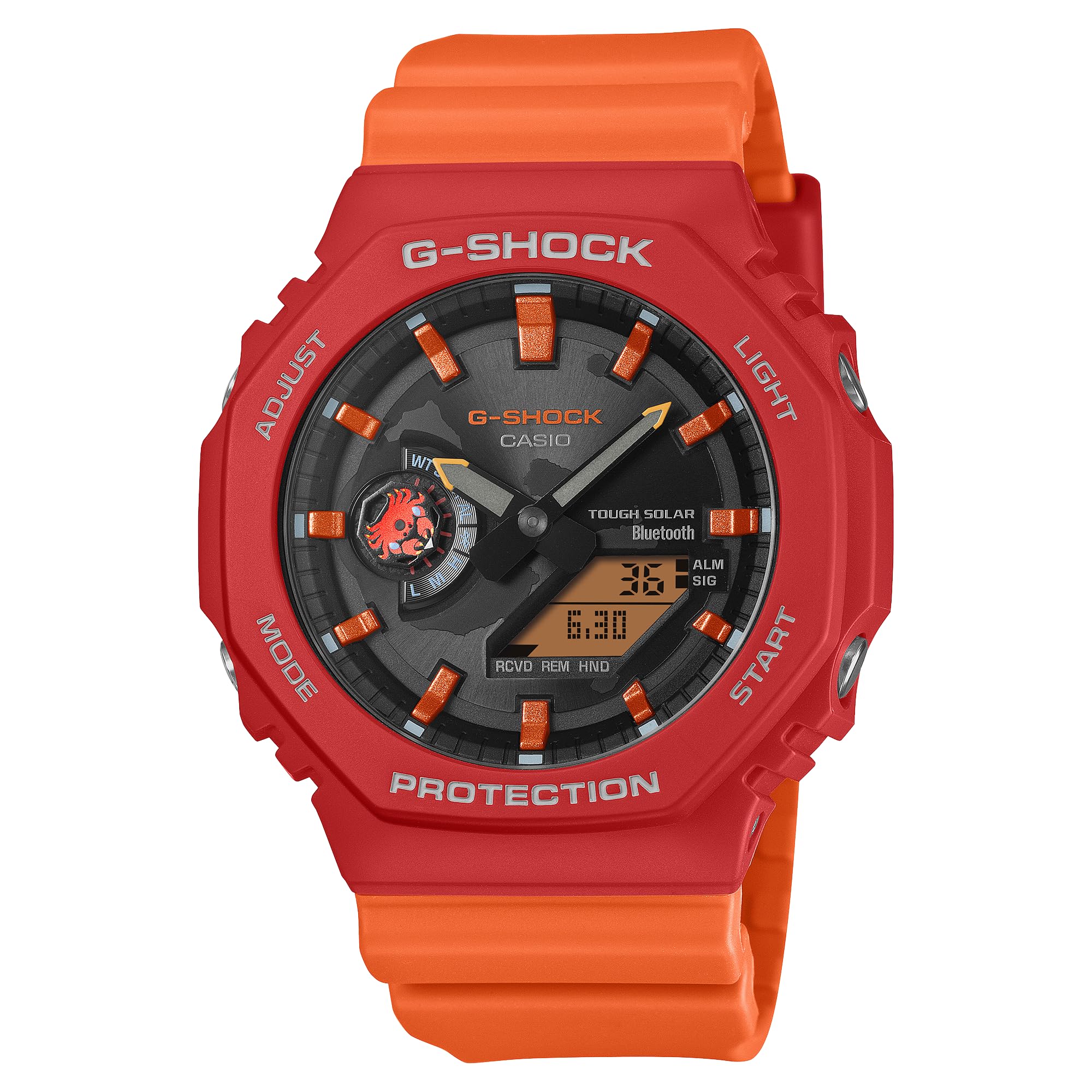 Casio G-Shock GA-B2100DF-4A Red and Orange Analog-Digital Charles