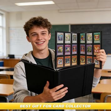 Trading Card Binder, 540 Pockets Card Binder for Pokemon Cards, MTG, Baseball & Football Sports Cards - Easy-to-Use Card Collection Album (black)