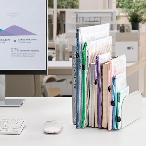 Miniatura 5 de JARLINK 20 bolsas de malla con cremallera, bolsas de rompecabezas de 8 tamaños con cremallera, bolsas impermeables con cremallera para organización