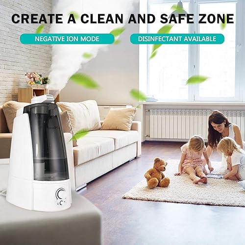 Miniatura 9 de TRY & DO Humidificador de plantas pequeñas para interiores hasta 12 horas Humidificador de aire 1L con luz nocturna opcional humidificadores de