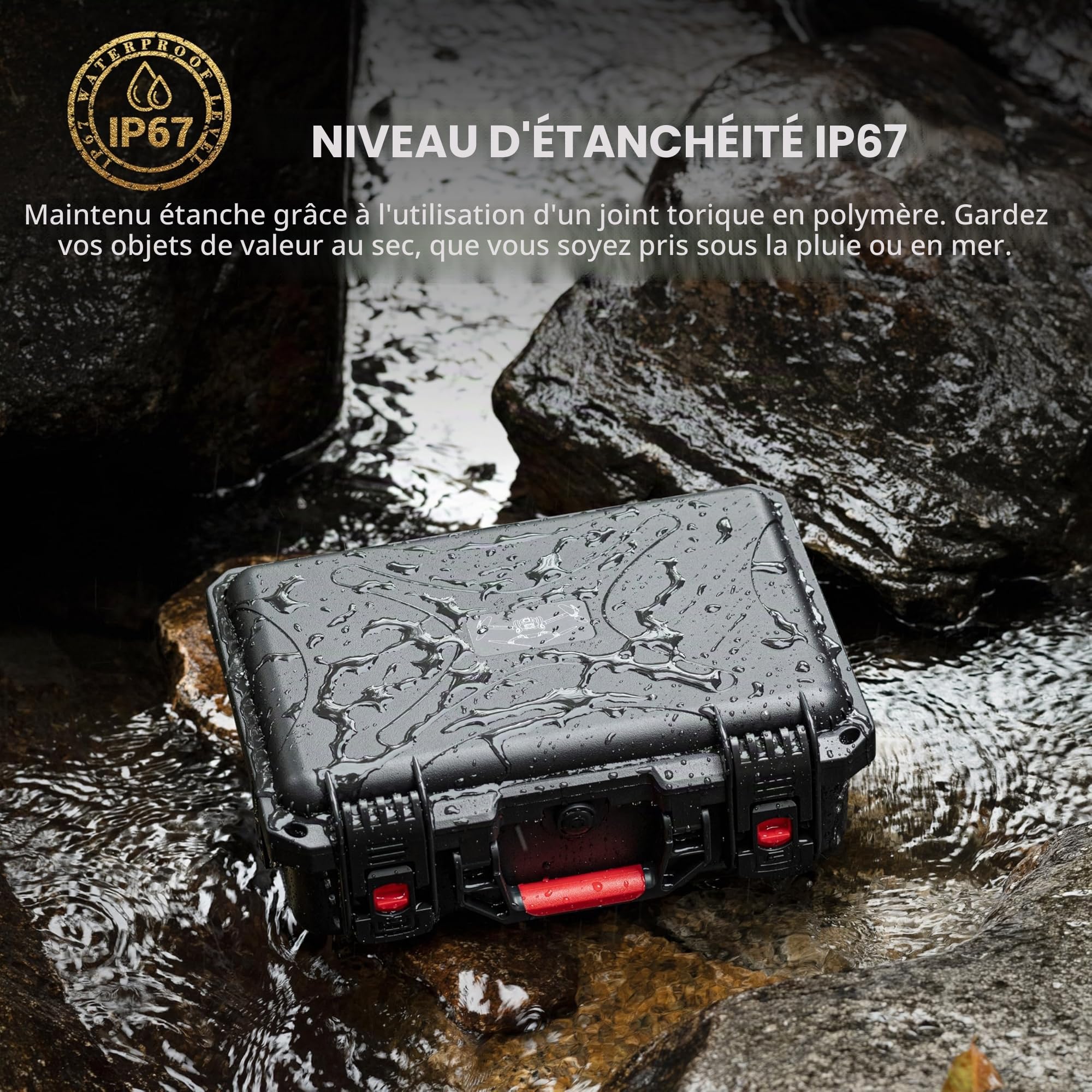 STARTRC Mini 4 Pro Etui de Transport Rigide étanche Case pour DJI Mini 4 Pro/Mini 3//Mini 3 Pro RC/RC 2 Accessoires (RC/RC 2)