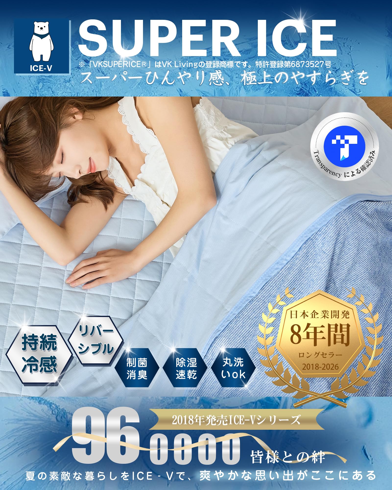 Amazon.co.jp: VK Living タオルケット 接触冷感 夏用 ダブル