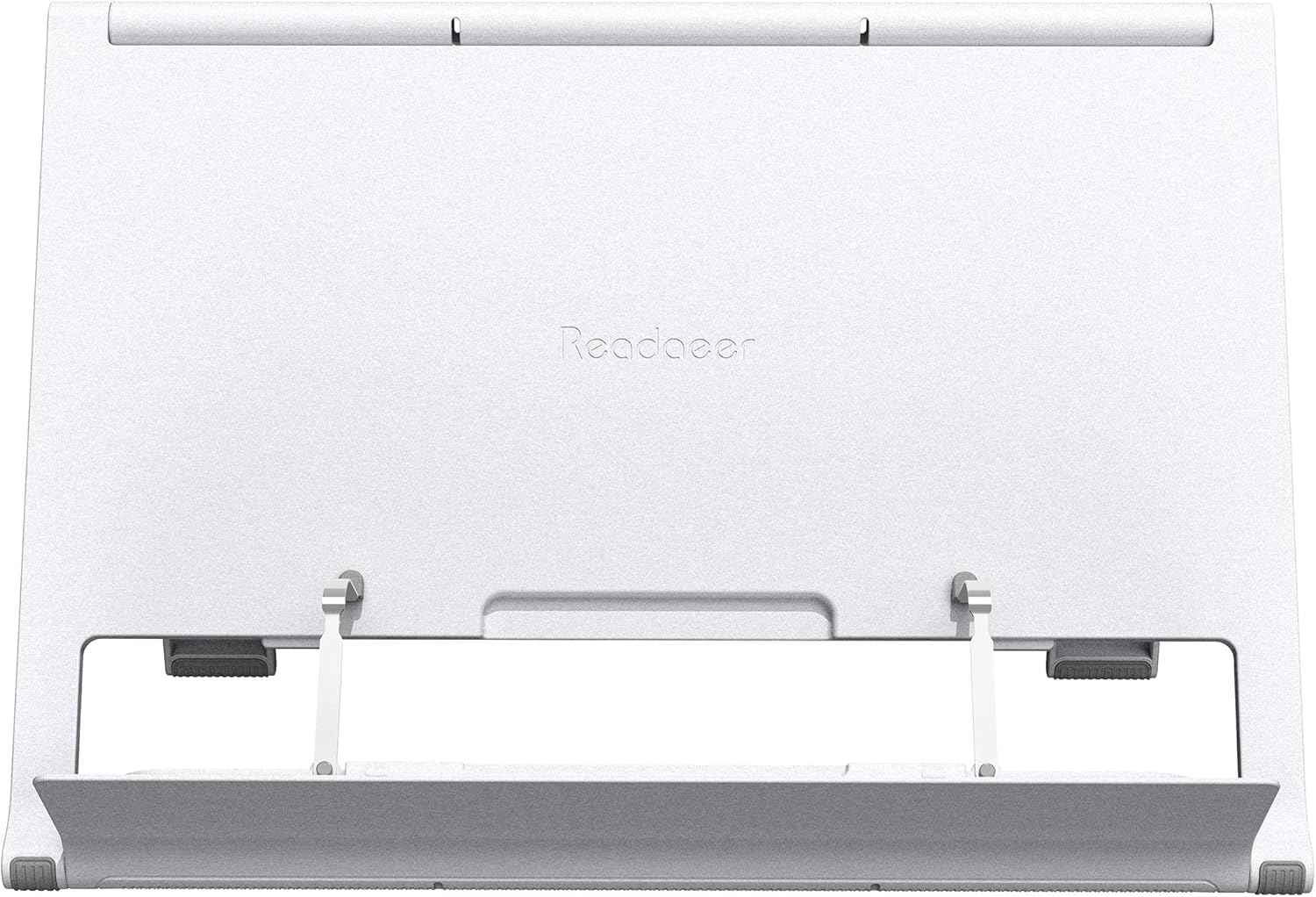 Readaeer Portable Book Stand Free Angle Adjustable Book Holder for Thick Textbook Collapsible Lightweight Book Rest (White) : Office Products