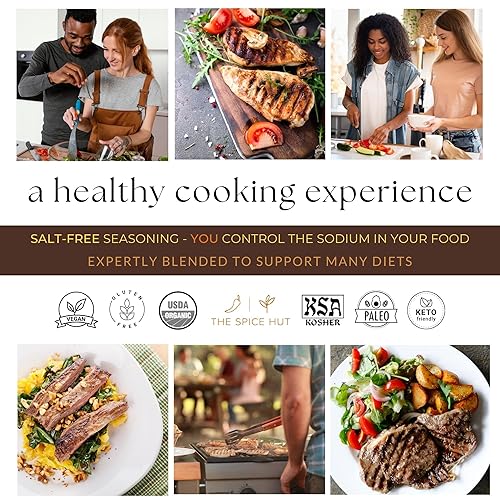 Miniatura 6 de Spice Hut  Condimento orgánico para carne y frotar en seco para Prime Rib, asado, hamburguesasin azúcar, sin sal  Roadhouse Grill Spice Mix para