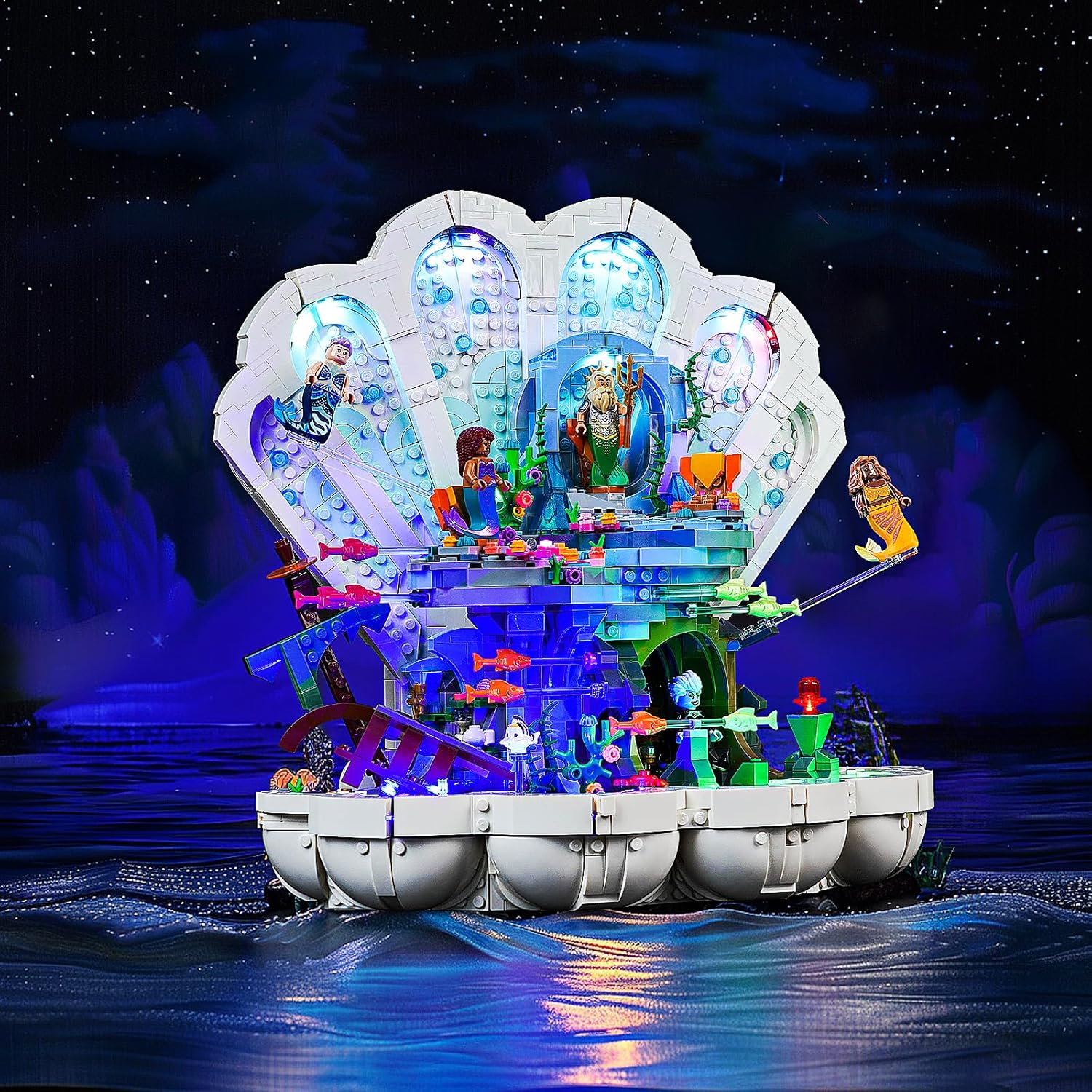 LED Lighting Compatible with Lego The Little Mermaid Royal Clamshell 43225, Light Kit Compatible with Lego 43225, Giving Light to Model, NOT Included The Model Set?Standard Version?