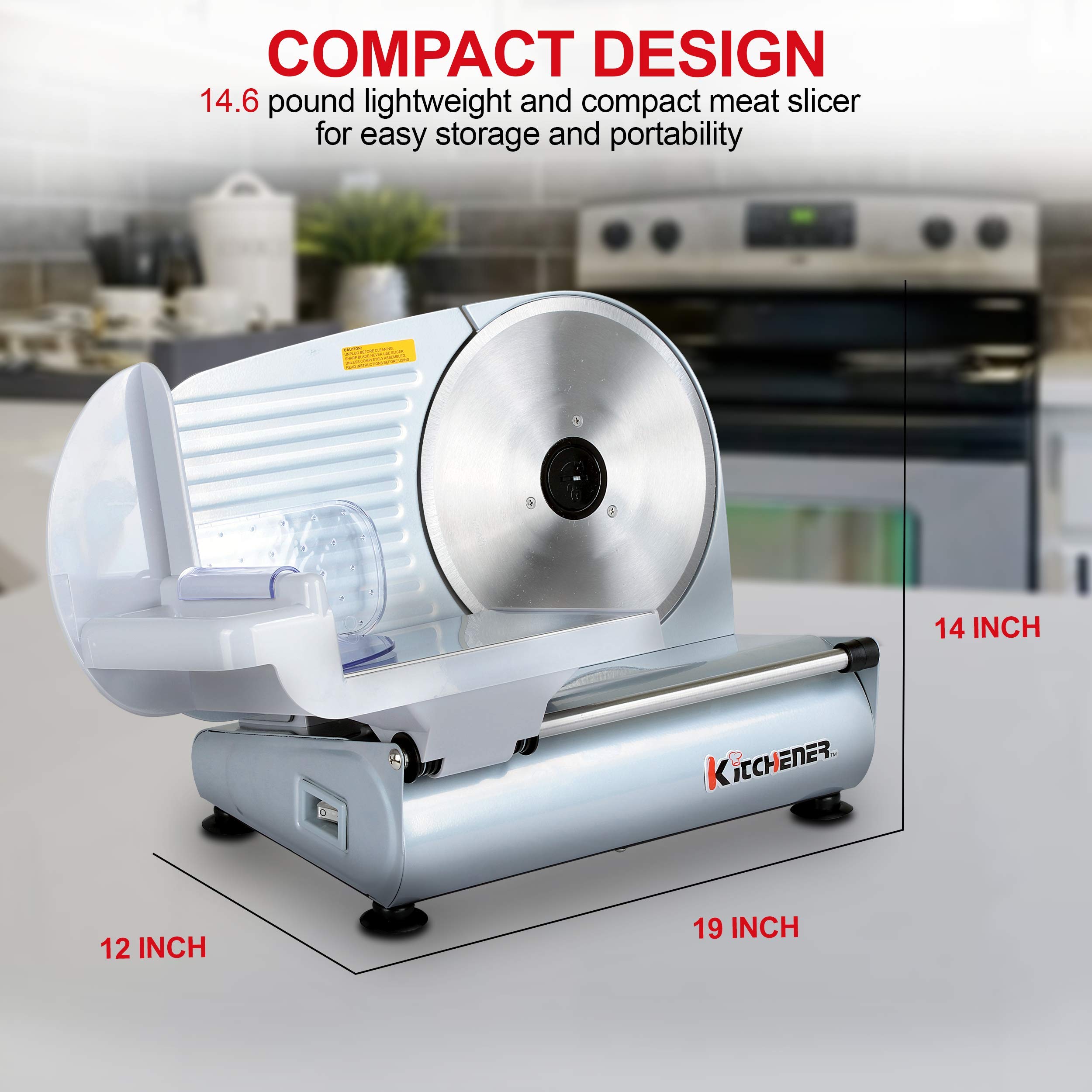 Kitchener Meat Slicer Food Deli Bread Cheese Electric 9inch Stainless