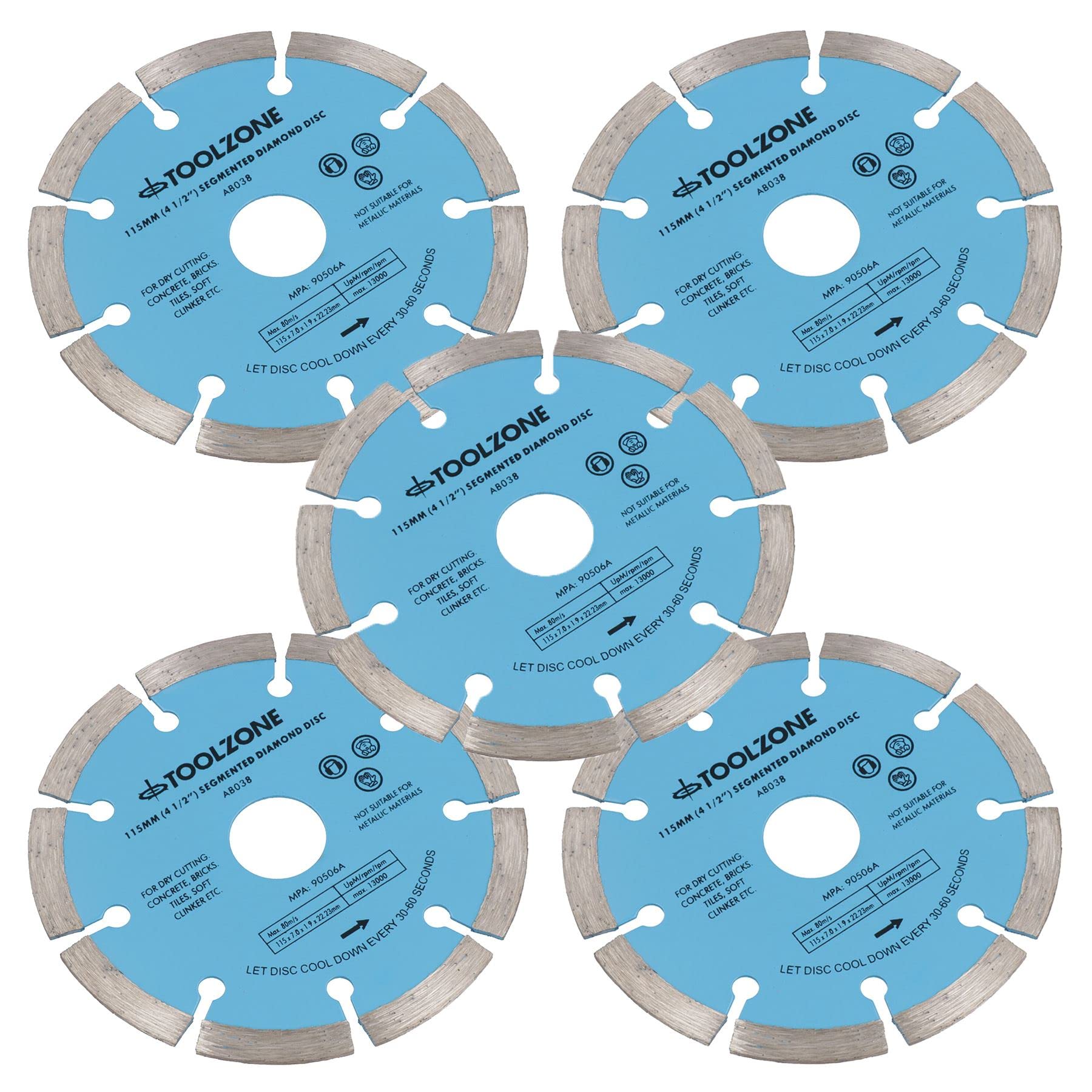 Disques à tronçonner diamantés segmentés 115 mm pour coupe nette de la brique - 8