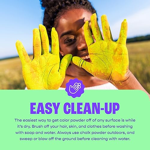 Miniatura 6 de Chameleon Colors Polvo de color de 25 libras, 1 paquete, color morado vibrante, para 15-20 personas, apto para niños, no tóxico y sin gluten, ideal