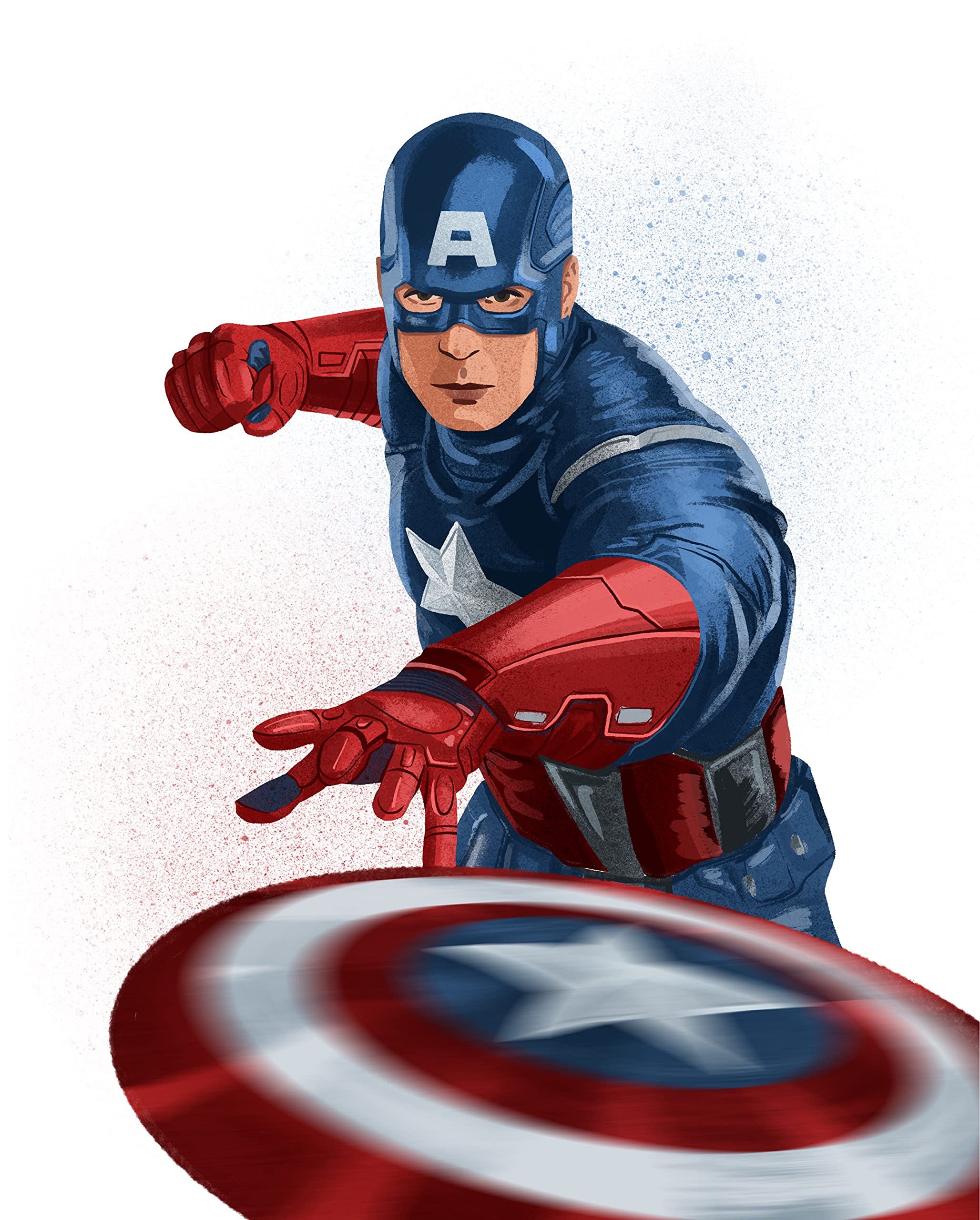 Captain America Poster - Steve Rogers Wall Print - Bedroom Wall