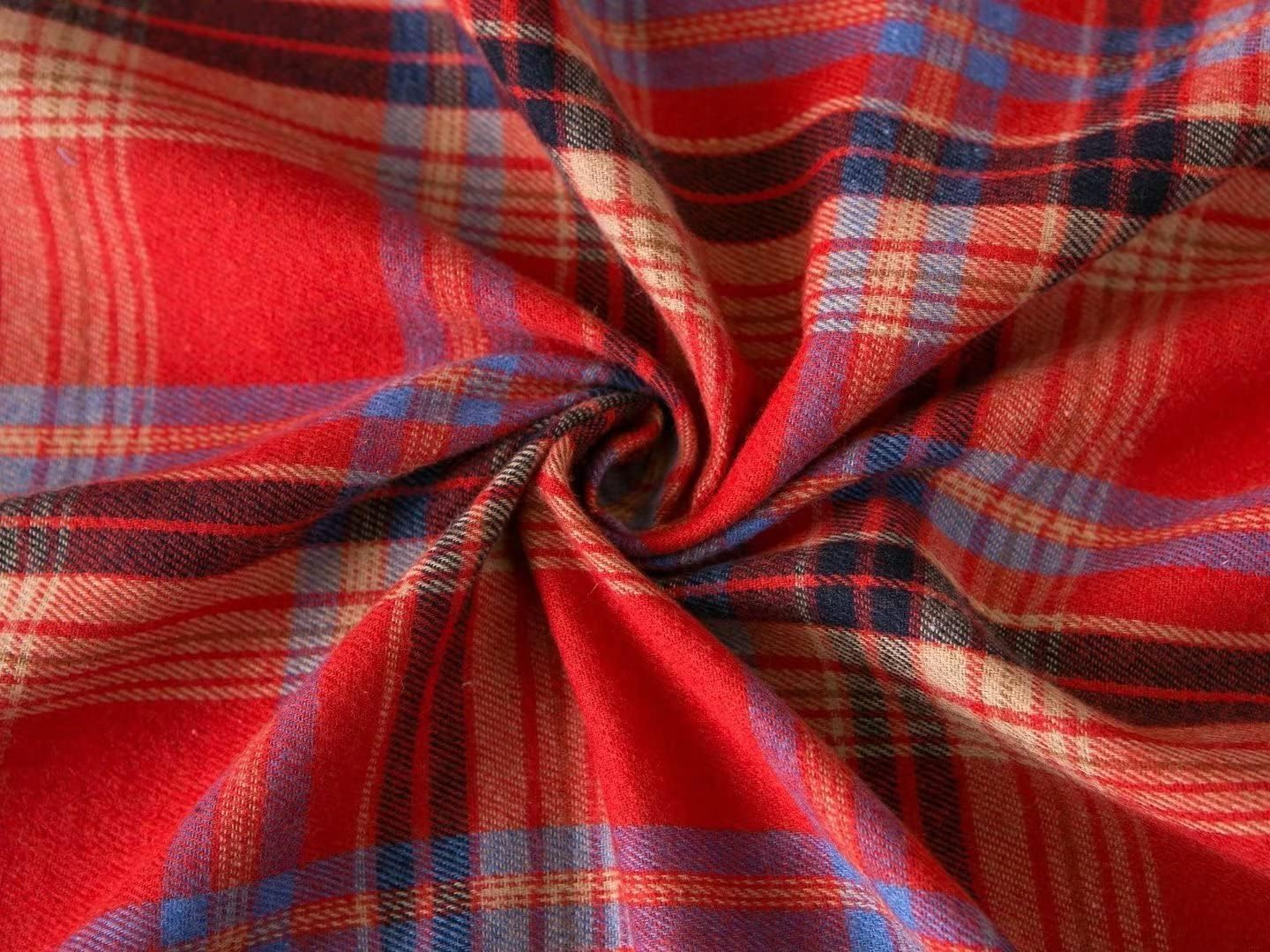 Christmas Couch Cover Red and Coffee Plaid Sofa Covers, Geometric Pattern Tassel Couch Elastic Sofa Protector, Cushion Couch Covers (Red,71''*90'')