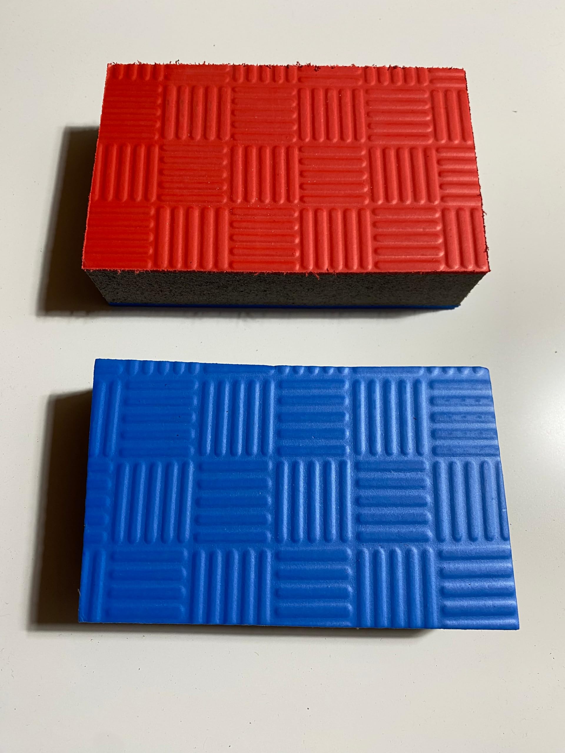 Kampfsportmatte rot-blau - 100 x 100 x 4 cm - Verzahnte Ränder - Wendematte, Trainingsmatte - Judo, Karate, Ju-Jutsu, Taekwondo