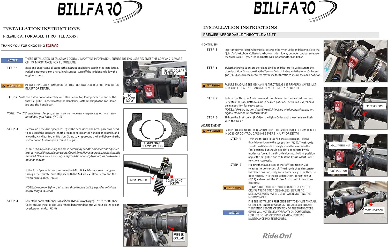 Universal Cruise Control Motorcycle Throttle Assist Lock,Motorcycle Assist Clamp Handlebar Grip Accelerator Assistant Accessory with 7/8" and 1" Diameter Bars
