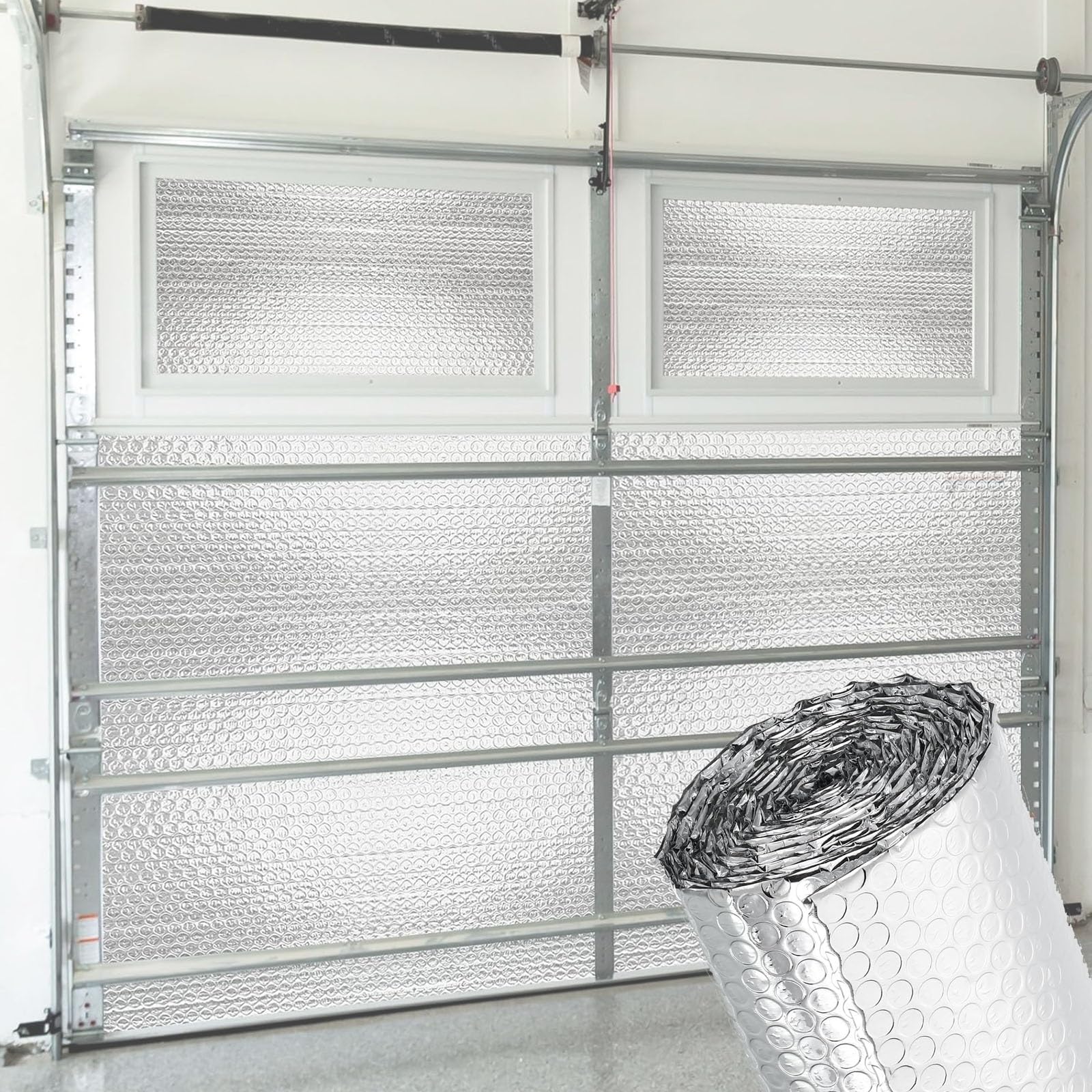 Isolante Termico 1m X 10m, Foglio Isolante Doppio Strato Alluminio Bolle, Pellicola Riflettente Rotolo Pannello Termoriflettente Per Pareti Dei Termosifoni, Porte, Finestre, Pavimenti, Tetti(10MM)